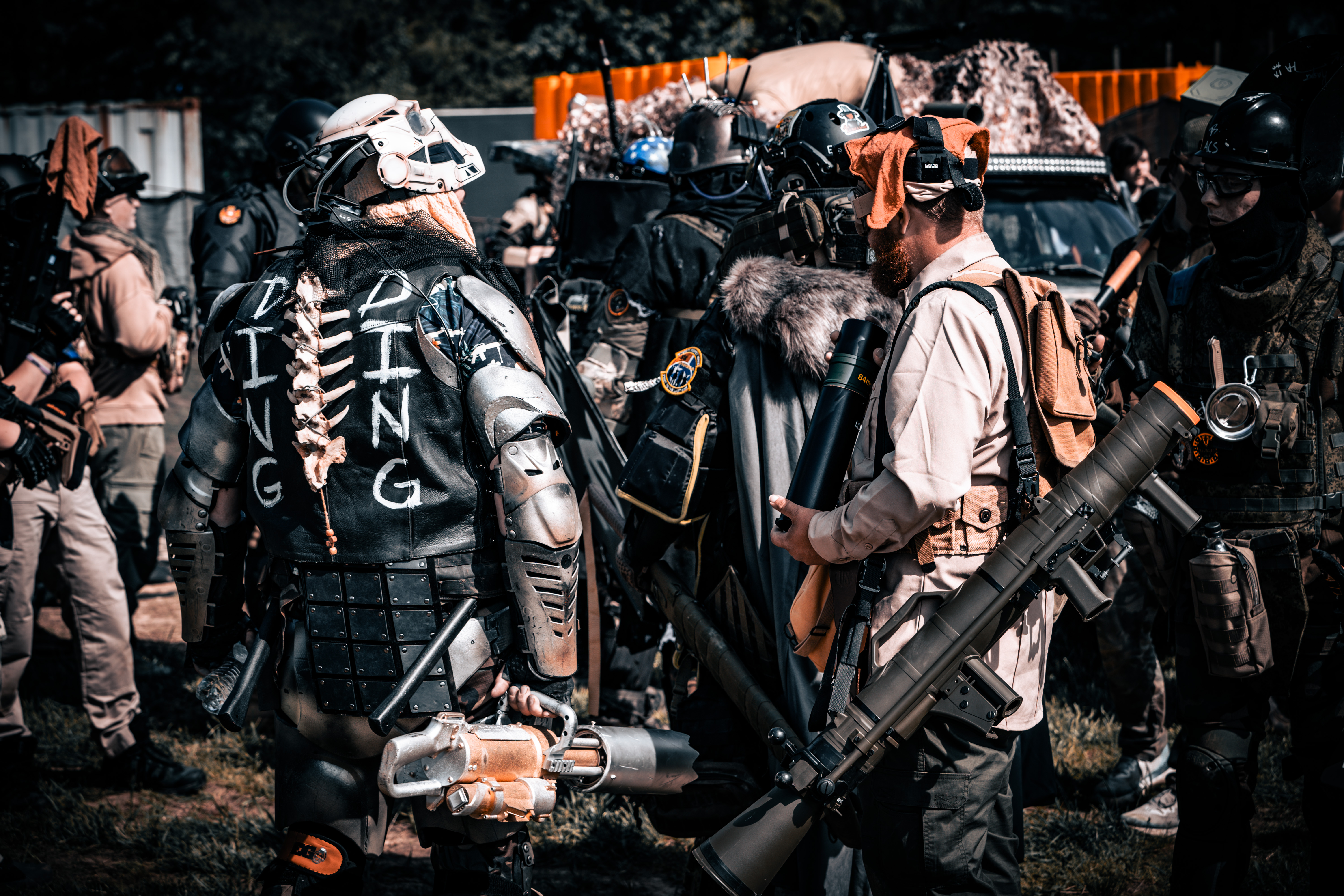 Group of airsoft players at a airsoft event